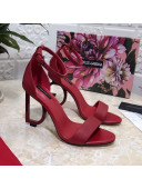 Dolce&Gabbana Matte Calfskin Sandals with DG Heel 10.5cm All Red 2021
