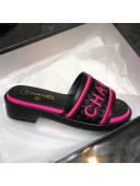 Chanel Embroidered Slide Sandals G34826 Pink 2021