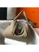 Hermes Lindy 30cm Bag In Togo Calfskin Leather Dove Gray 2020