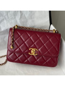 Chanel Quilted Calfskin Small Flap Bag with Adjustable Strap AS2649 Burgundy 2021 TOP