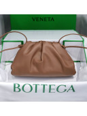 Bottega Veneta The Mini Pouch Soft Clutch Bag in Brown Calfskin 2020 585852