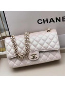 Chanel Iridescent Calfskin Classic Medium Flap Bag A01112 White 2021