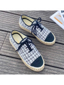 Chanel Check Chian Lace-Ups Espadrille Sneakers G36140 White 2020