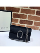 Gucci Dionysus Velvet Super Mini Bag 476432 Black/Silver 2020
