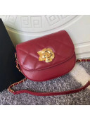 Chanel Vintage Camellia Saddle Flap Bag A57910 Red 2019