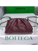 Bottega Veneta The Mini Pouch Soft Clutch Bag in Burgundy Calfskin 2020 585852