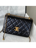 Chanel Quilted Calfskin Small Flap Bag with Adjustable Strap AS2649 Black 2021 TOP