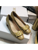 Dior Shiny Calfskin Pumps with CD Bow Yellow 2020