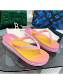 Louis Vuitton Arcade Rubber Flat Thong Sandals Pink 2021