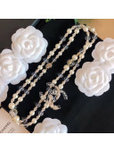 Chanel Pearl Star Resin Long Necklace AB2507 2019