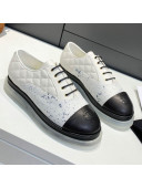 Chanel Calfskin Lace-ups Sneakers G37238 White 2021