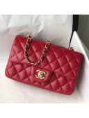 Chanel Lambskin Classic Mini Flap Bag A69900 Burgundy/Gold 2021