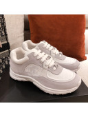 Chanel Suede Sneakers Light Grey 2021 03