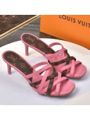 Louis Vuitton Revival Strap Heel Slide Sandals 6.5cm Pink 2021