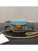 Givenchy Nano GV3 Belt Bag in Grained Calfskin and Suede Leather Green 2018