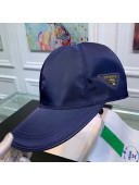 Prada Nylon Baseball Hat Royal Blue 2021