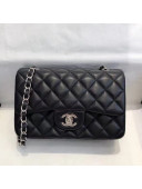 Chanel Lambskin Classic Mini Flap Bag A69900 Black/Silver 2021