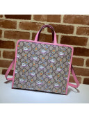 Gucci Children's GG Rabbit Print Tote Bag 630542 Beige/Pink 2021