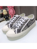 Dior Walk'n'Dior Sneakers in Grey Toile de Jouy Reverse Embroidered Cotton 2021