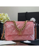 Chanel Sequins Chanel 19 Large Flap Bag AS1161 Coral Pink 2021