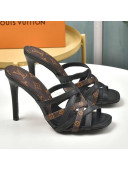 Louis Vuitton Revival Strap Heel Slide Sandals 10cm Monogram Canvas 2021