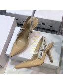 Dior J'Adior Slingback Pumps 9.5cm Heel in Patent Calfskin Nude 2021