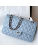 Chanel Lambskin Classic Medium Flap Bag A01112 Sky Blue/Silver 2021