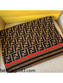 Fendi Cashmere Wool Scarf 35x190cm Brown 2021 110321