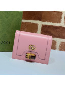 Gucci Diana Bamboo Card Case Wallet ‎658244 Pastel Pink 2021