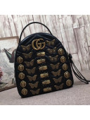 Gucci GG Marmont Animal Studs Leather Backpack 476671 2017