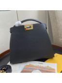 Fendi Medium Peekaboo Essential Bag in Stripes and Black Leather 2020