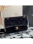 Chanel Houndstooth Wool Medium Flap Bag Black/White 2021
