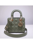 Dior Lady Dior Bag 20cm in Cannage Lambskin Green 2019