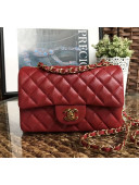 Chanel Caviar Grained Calfskin Classic Flap Bag Red 2018