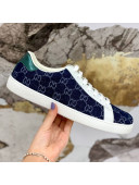 Gucci GG Canvas Ace Sneakers Navy Blue 2020 (For Women and Men)