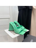 The Attico Patent High Heel Slide Sandals 10.5cm Water Green 2022 