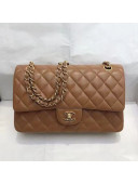 Chanel Lambskin Classic Medium Flap Bag A01112 Brown/Gold 2021