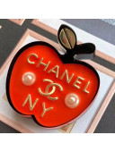 Chanel Apple Brooch Red 2019