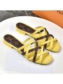 Louis Vuitton Revival Strap Flat Slide Sandals Yellow 2021