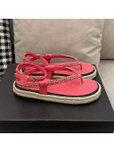 Chanel Lambskin Flat Thong Sandals G36921 Red 2020