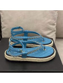 Chanel Lambskin Flat Thong Sandals G36921 Blue 2020