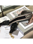Dior Christian Dior Embroidered Canvas Shoulder Strap Pink 2019