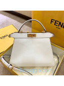 Fendi Peekaboo ISeeU Medium Bag in White Leather 2020