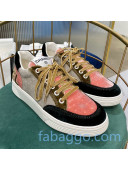 Chanel Velvet Sneakers G36295 Gray/Pink/Khaki 2020