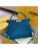 Fendi Peekaboo ISEEU Medium Bag in Blue Leather 2020