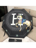 Hermes H Horse Umbrella Black 2021 04