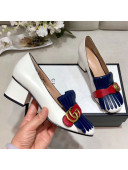 Gucci Leather Mid-heel Pump 408208 White 2019