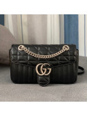 Gucci GG Marmont Geometric Leather Small Shoulder Bag 443497 Black 2021