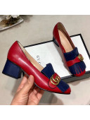Gucci Leather Mid-heel Pump 408208 Red 2019