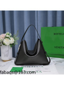 Bottega Veneta Cradle Calfskin Shoulder Bag 680057 Black 2021 